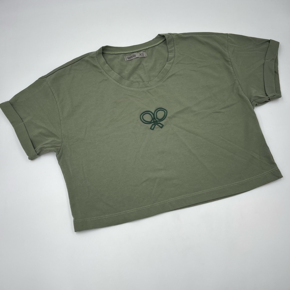 Olive Green Crop Top